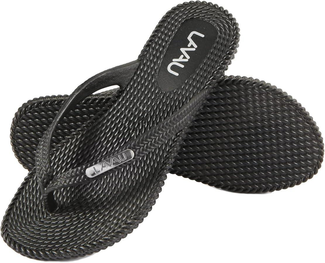 LAVAU Flip Flops for Women, Waterproof Non Slip Thong Sandals for Shower Beach Pool, 100% Recycla... | Amazon (US)