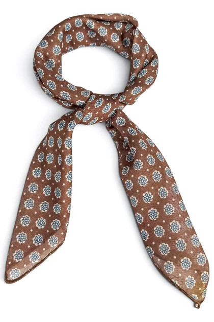 Roxanne Brown Multi Square Scarf | The Willow Tree
