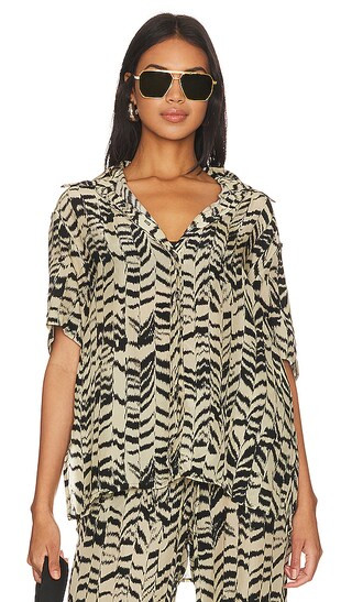 Resort Shirt in Olive Oil Zebra | Revolve Clothing (Global)
