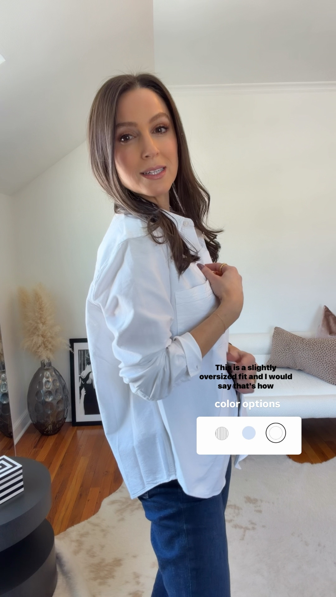 The perfect white blouse! And under $40!!! This is my true size small. 

@onequince #quincepartner

#LTKootd #LTKOver40