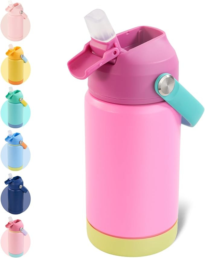 Kerilyn 12oz Kids Water Bottle, Stainless Steel Insulated Water Bottle for Kids, Toddler Cup with... | Amazon (US)