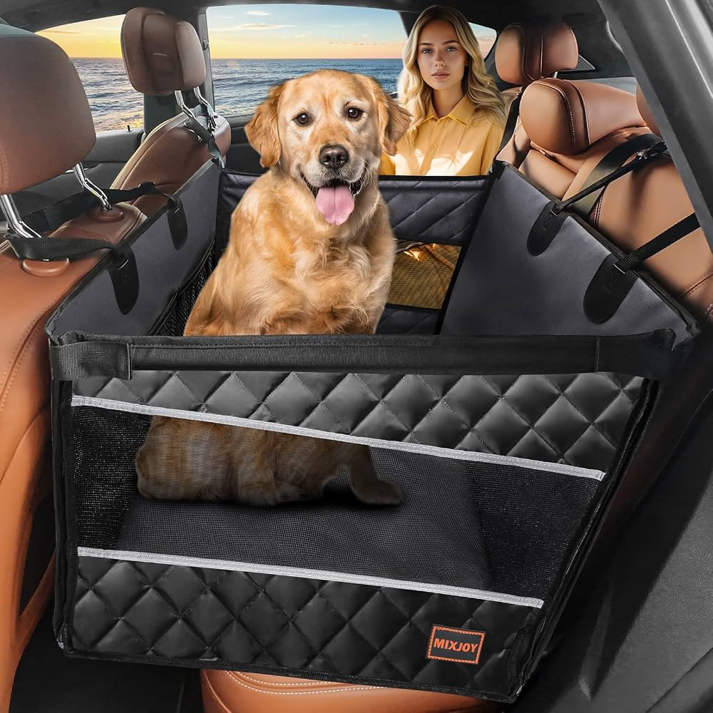 MIXJOY Dog Car Seat for Large Medium Dogs, Back Seat Extender for Pets, Waterproof Pet Carseat fo... | Amazon (US)