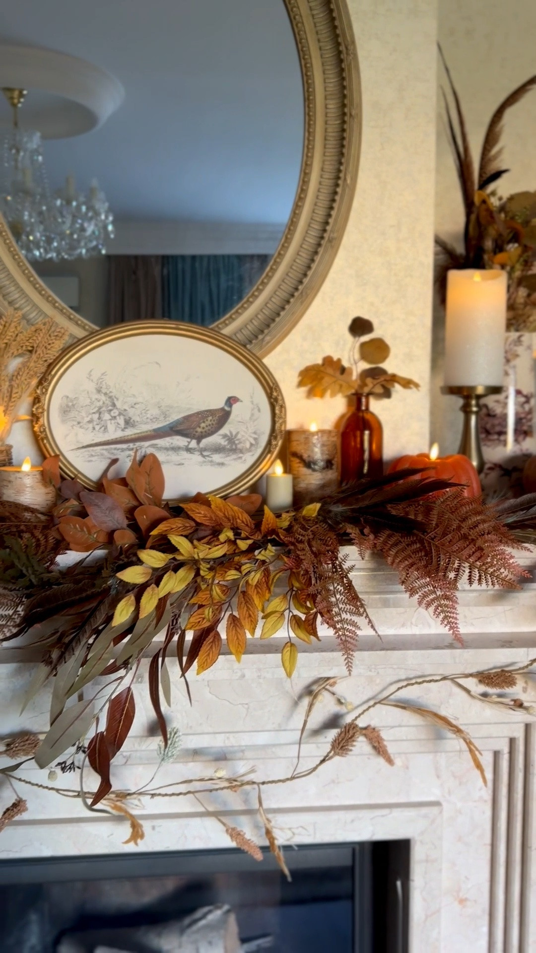Fall living room mantel decor, pumpkin candle, @Michaels fall stems, traditional fall home decor

#LTKHome #LTKSaleAlert #LTKSeasonal