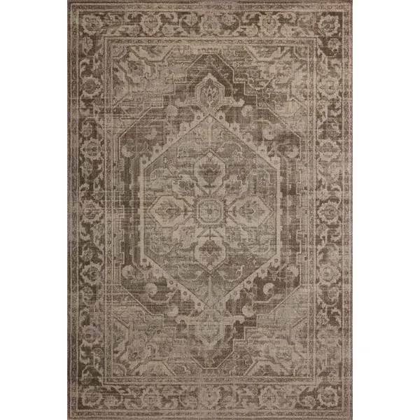 Magnolia Home by Joanna Gaines x Loloi Mona Cocoa / Stone Area Rug | Wayfair North America