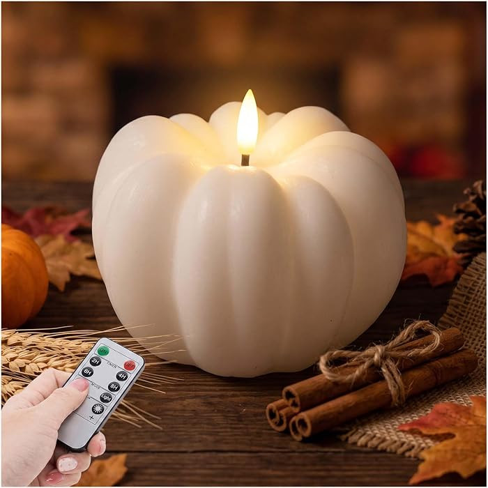 Fall Flameless LED Pumpkin Candle Light, Fall Decorations for Home | Amazon (US)