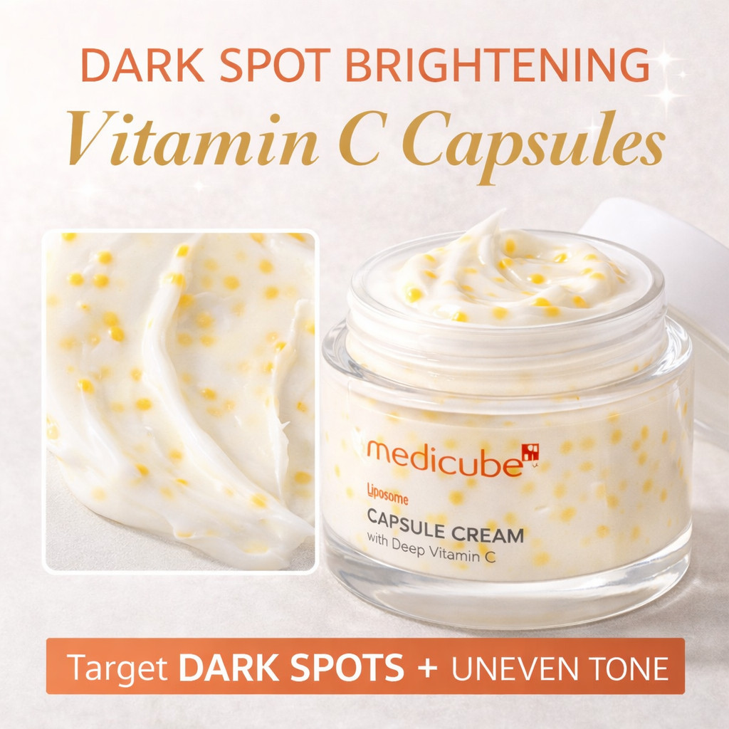 Target dark spots and uneven tone with this Korean vitamin C capsule cream from Medicube. The liposome capsules help deliver brightening deep into skin to fade discoloration and boost radiance. A glow-boosting K-beauty moisturizer for clearer, more even-looking skin.

#DarkSpots #VitaminCBrightening #KBeautySkincare #UnevenSkinTone #BrighteningCream #HyperpigmentationCare #GlassSkinGlow #RadiantSkin #SkincareRoutine 

 #LTKselfcare #LTKBeauty