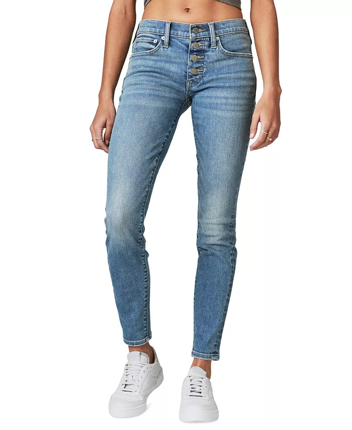Women's Ava Mid-Rise Ripped Skinny Jeans | Macy's