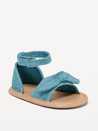 Linen-Style Bow-Tie Sandals for Baby | Old Navy (US)