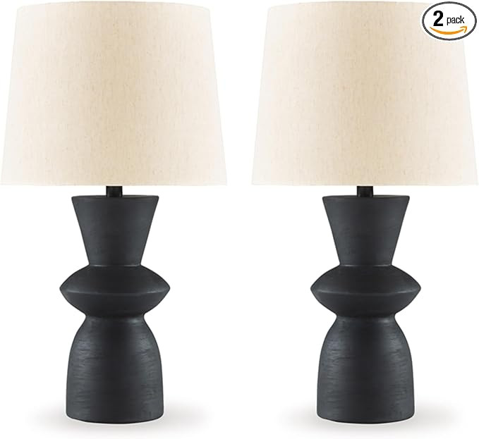 Signature Design by Ashley Scarbot Modern Distressed Paper Composite Table Lamp with 3-Way Switch... | Amazon (US)