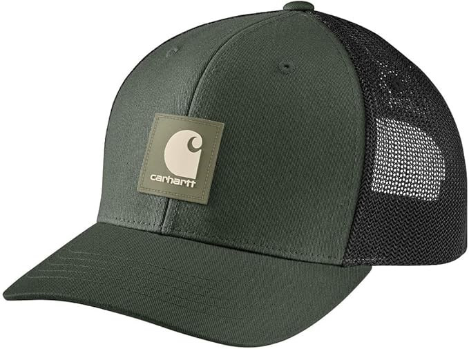 Carhartt Men's Rugged Flex Twill Mesh-Back Logo Patch Cap | Amazon (US)