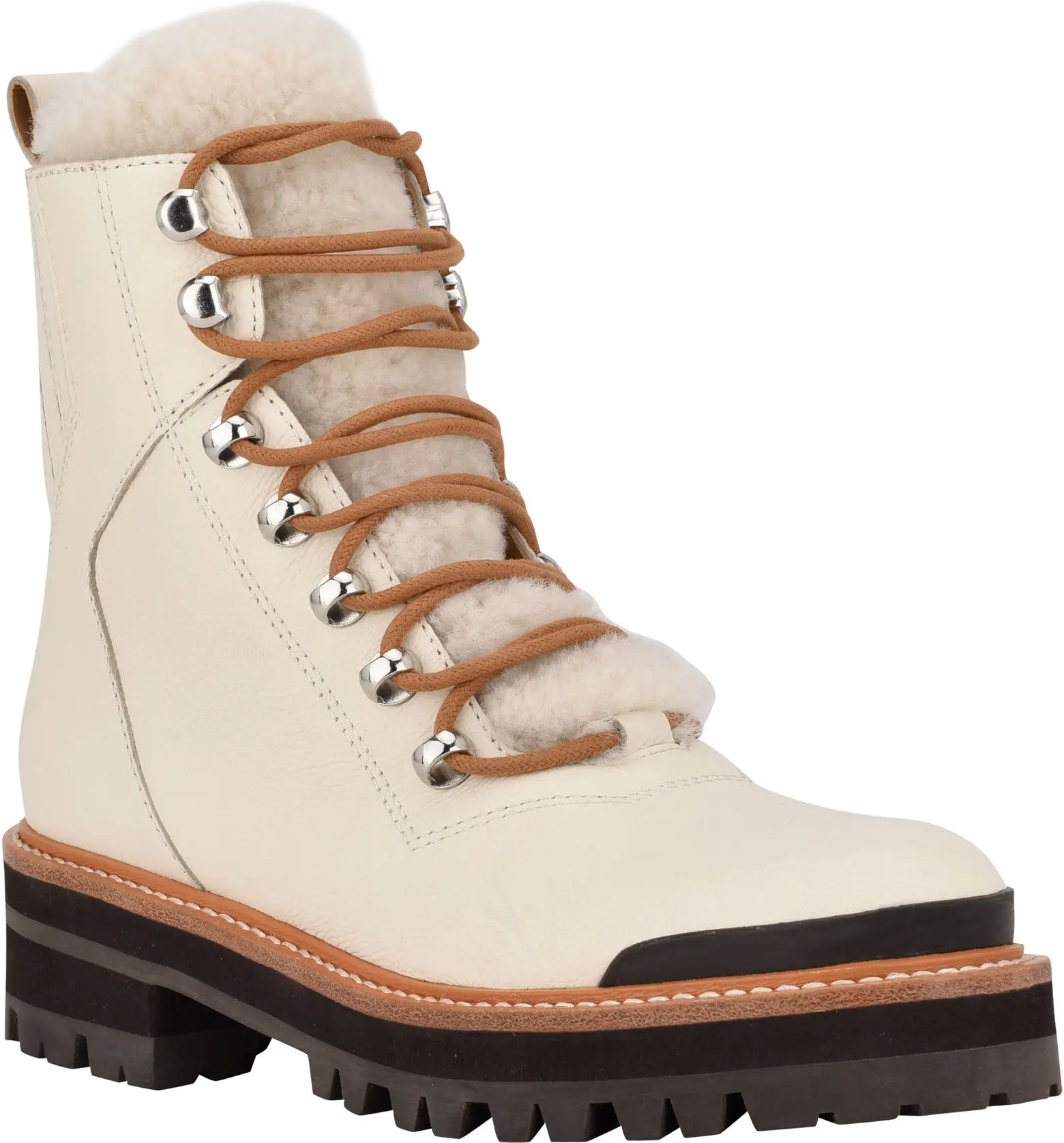 Marc Fisher LTD Izzie Genuine Shearling Lace-Up Boot | Nordstrom | Nordstrom