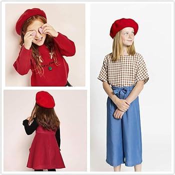 AWAYTR Kids Beret Hats for Girls - Artist Wool French Beret for Toddler Little Girl | Amazon (US)