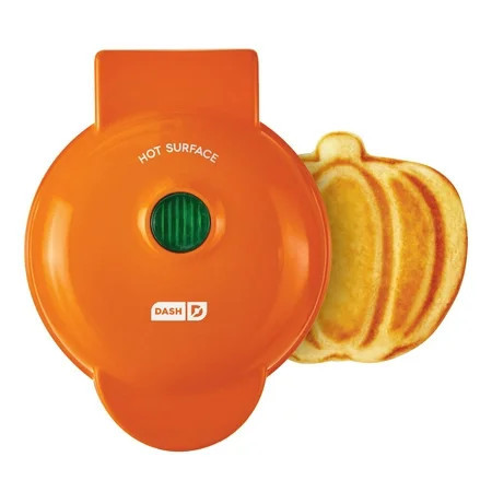 Dash Pumpkin Mini Waffle Maker, Orange | Walmart (US)