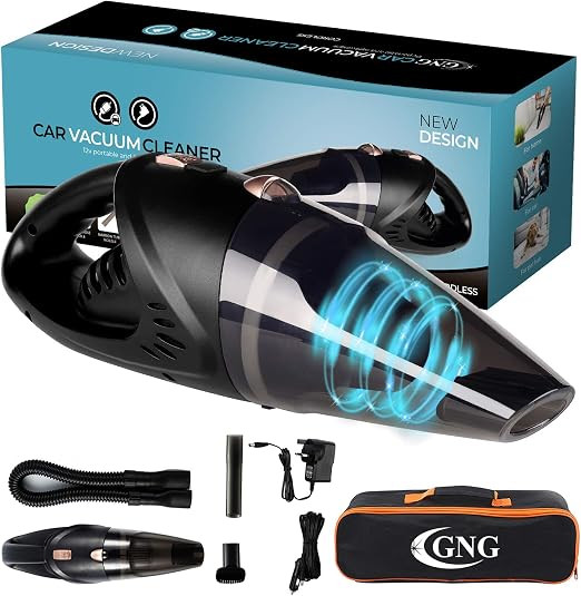 GNG Handheld Car Vacuum Cleaner 12v Portable Cordless Vacuum with Car & Wall Rechargeable Lithium... | Amazon (US)
