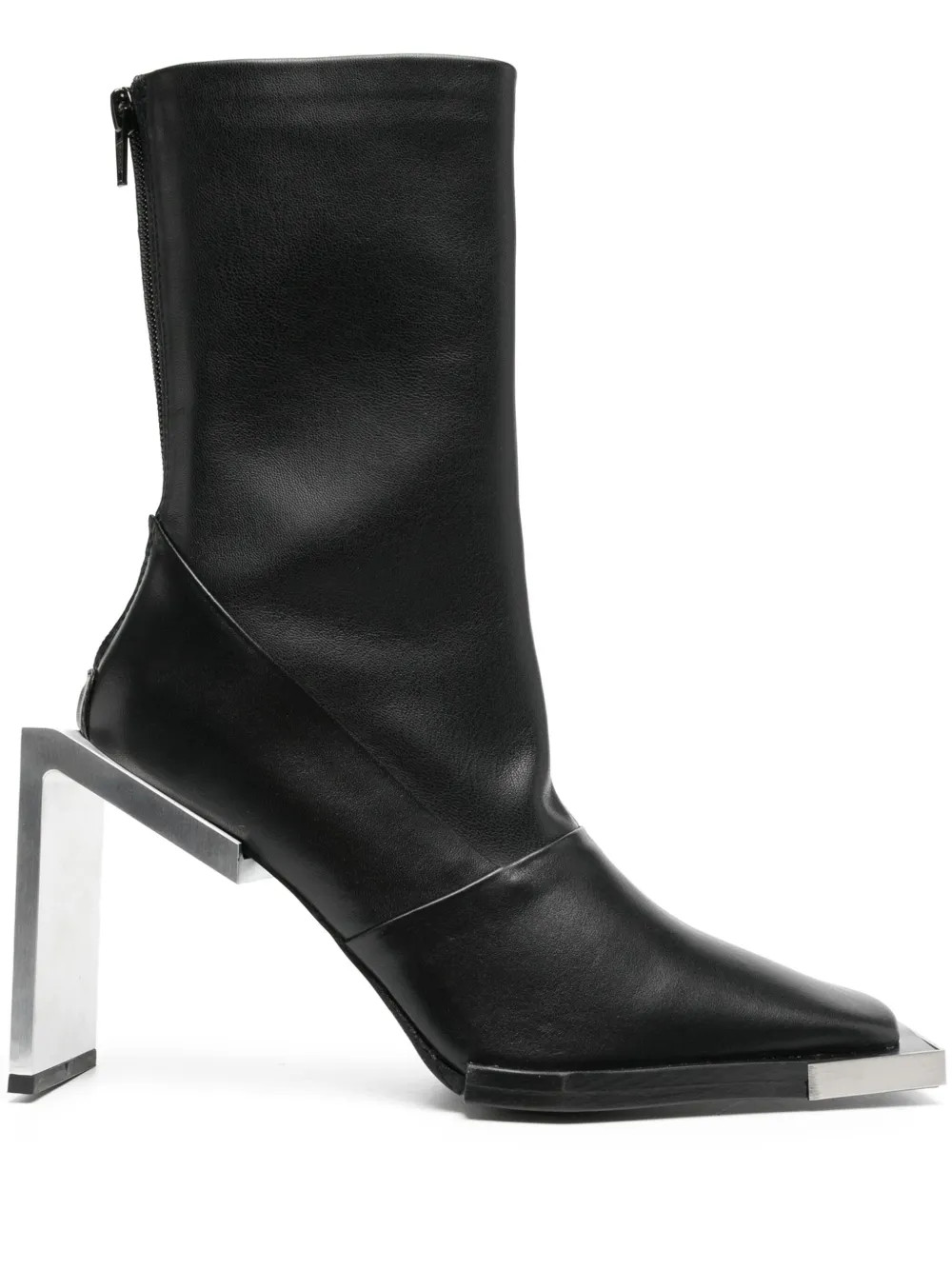 HELIOT EMIL 105mm square-toe Leather Boots  - Farfetch | Farfetch Global