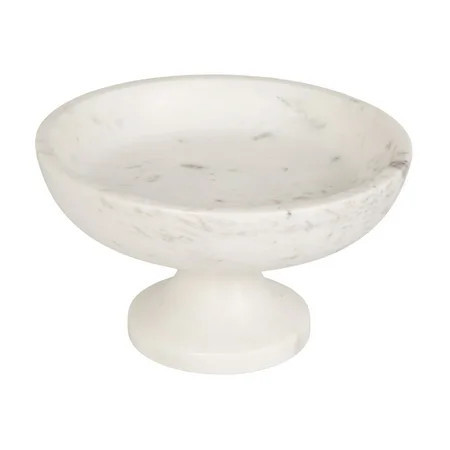 Storied Home Marble Footed Bowl, White | Walmart (US)