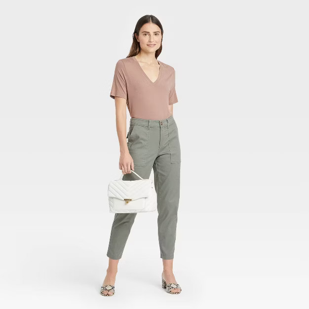 Women's High-Rise Utility Ankle Pants - A New Day™ | Target
