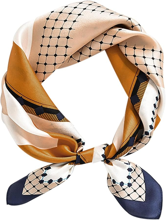 Dailyacc Hair Bandanas Scarf For Women Lightweight Fashion Neck Silk Satin Head Scarves For Sleep... | Amazon (US)