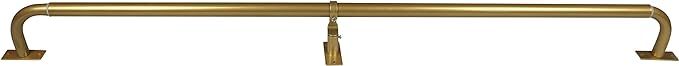 Meriville 1-Inch Diameter Wraparound Blackout Curtain Rod, 48-Inch to 84-Inch, Gold Finish | Amazon (US)