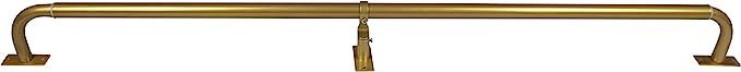 Meriville 1-Inch Diameter Wrap Around Blackout Curtain Rod, 84-Inch to 120-Inch, Gold Finish | Amazon (US)