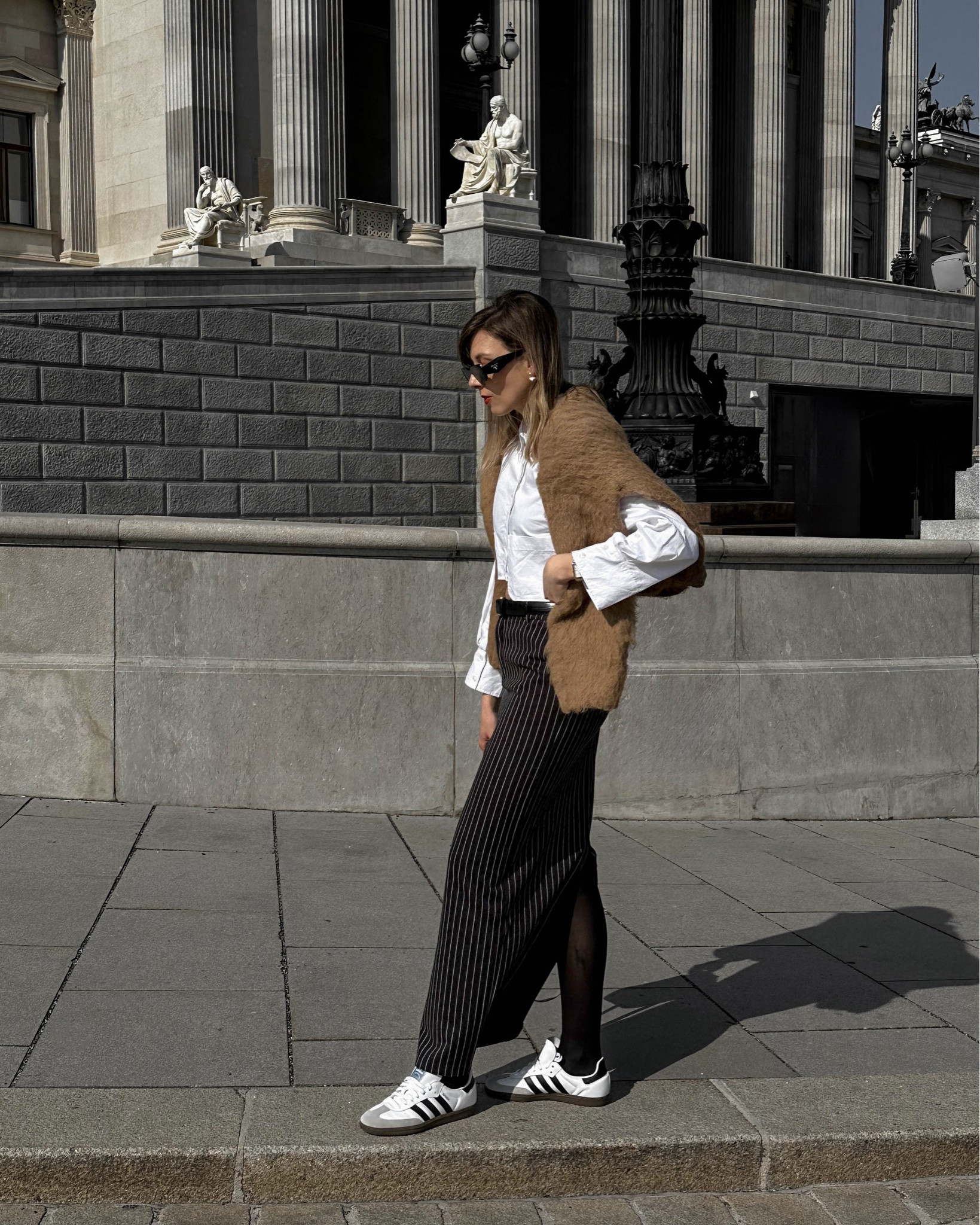 My recent outfit I wore in Vienna 🖤  still in love with this pinstripe maxi skirt, it’s from NA-KD

#LTKeurope #LTKstyletip #LTKshoecrush