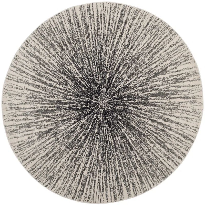 Zeren Abstract Black/Ivory Area Rug | Wayfair North America