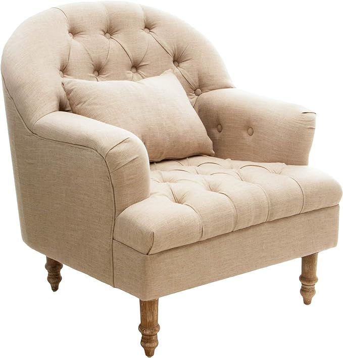 Christopher Knight Home Anastasia Tufted Chair, Beige | Amazon (US)