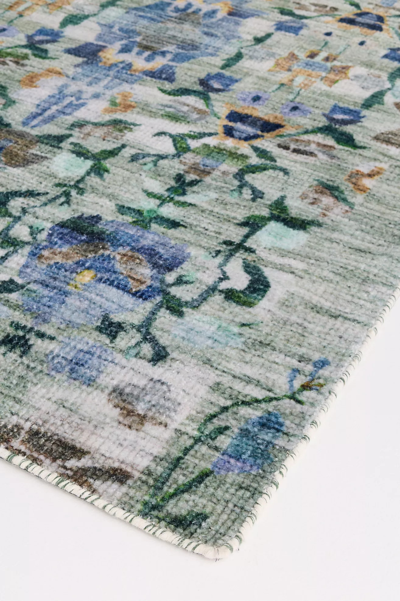 Ren Printed Easy-Care Floral Rug | Anthropologie (US)