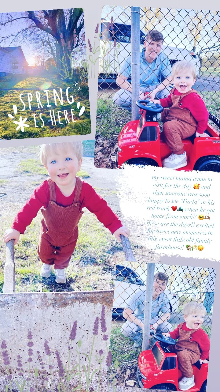 my sweet mama came to visit for the day 🥰 and then someone was sooo happy to see “Dada” in his red truck ♥️🛻 when he got home from work!! 🥹🫶🏽 these are the days!! excited for sweet new memories in this sweet little old family farmhouse! 🏡🌾☺️

#LTKfamily #LTKhome #LTKbaby