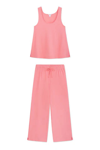 Pointelle Pajama Pants Set in Dusty Coral | Lake Pajamas