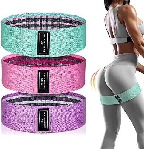 Exercise Workout Bands, Resistance Bands for Women, 3 Levels Booty Bands for Legs and Butt | Amazon (US)