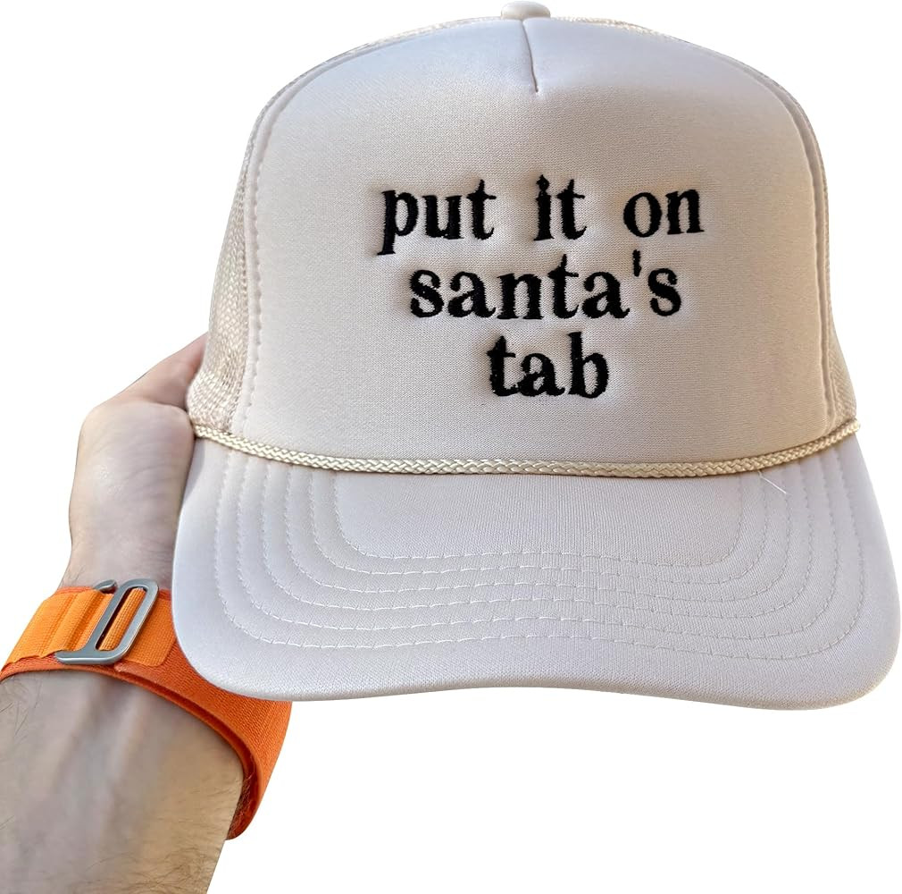 NACRE APPAREL Embroidered Christmas Trucker Hat Embroidery Xmas Party Trucker Hat Baseball Hat | Amazon (US)