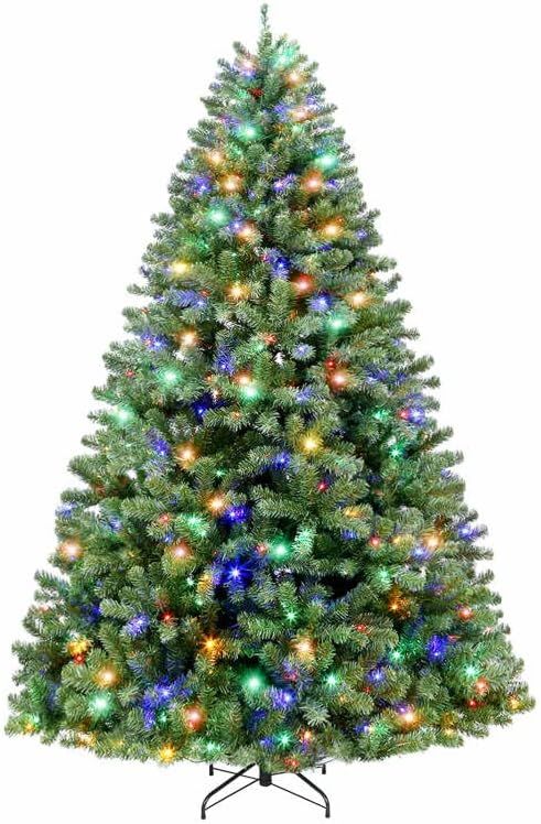 Hykolity 9 ft Prelit Christmas Tree, Artificial Christmas Tree with 600 Color Changing LED Lights... | Amazon (US)