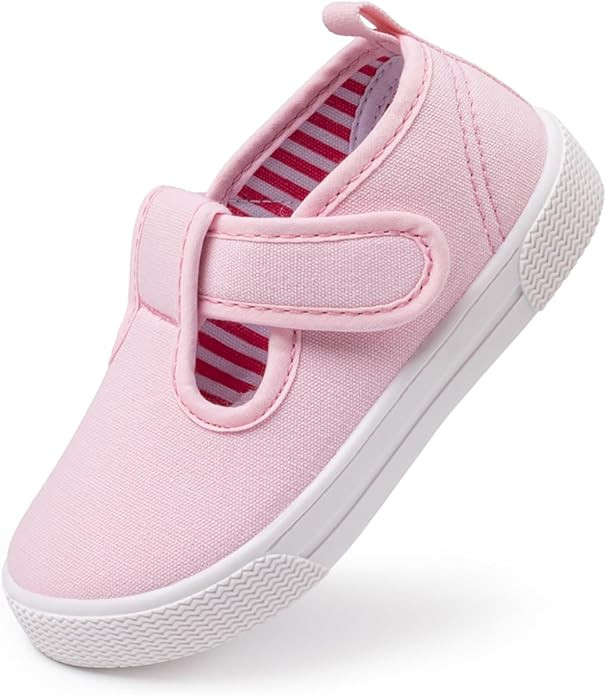 Sonsage Toddler Boys Girls Canvas Sneakers Soft Sole T-Strap Shoes Lightweight Comfy Classical Fl... | Amazon (US)