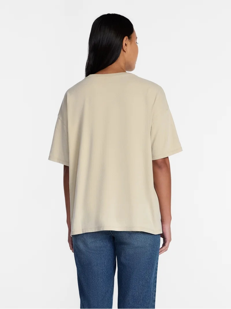 Americana Landscape Women's Graphic Cotton Tee with Short Sleeves from Way to Celebrate, Sizes XX... | Walmart (US)