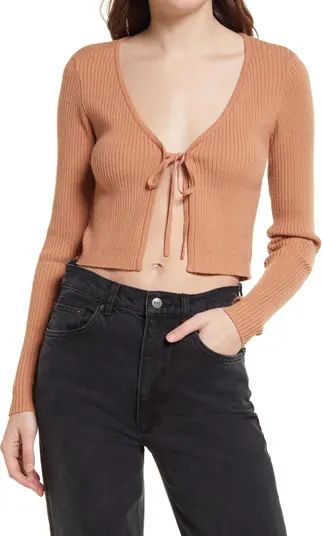 Tie Front Short Cardigan Sweater | Nordstrom