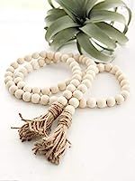 Aglife Natural Wood Bead Garland Set with Tassels, Farmhouse Beads Prayer Beads Wall Hanging Deco... | Amazon (US)