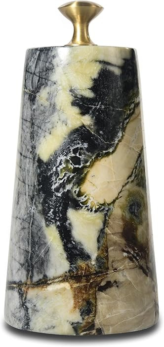 Heavy Door Stoppers Decorative,Luxury Marble Natural Stone Weighted Door Stops with Solid Brass H... | Amazon (US)