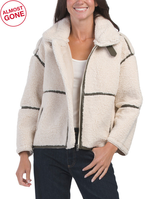 Faux Fur Zip Jacket | TJ Maxx