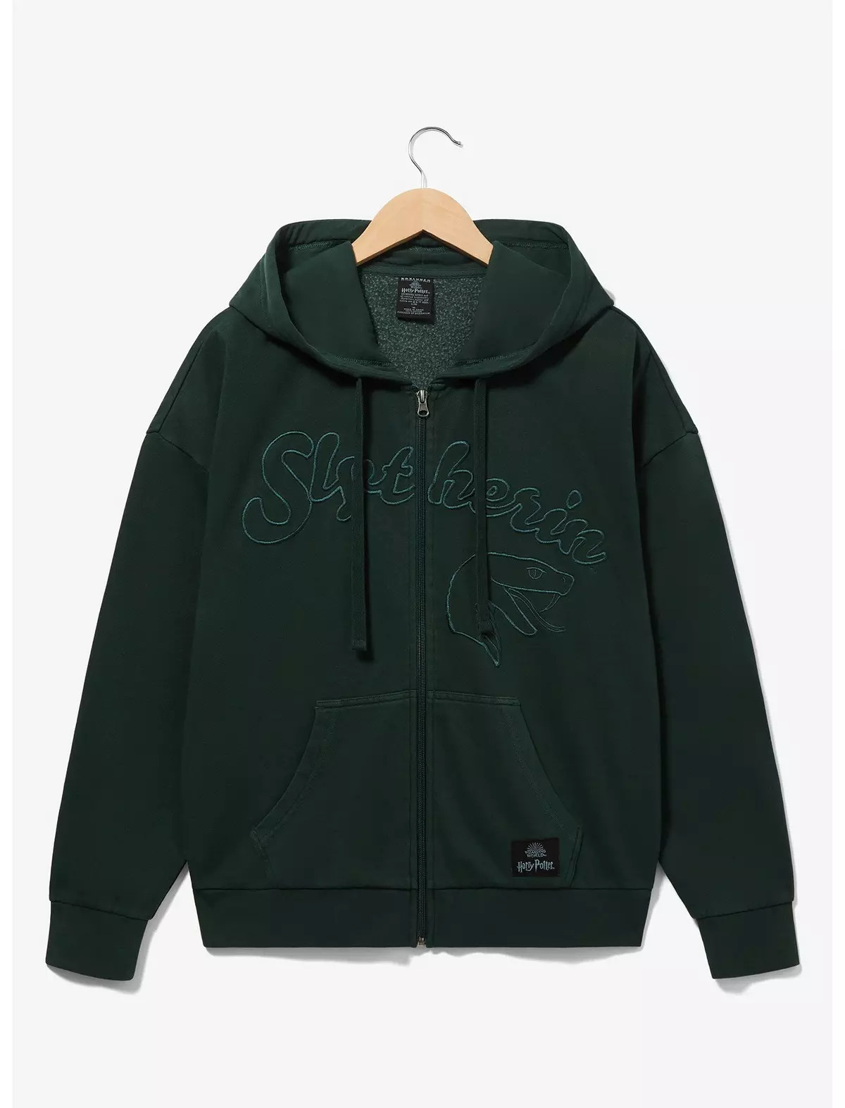 Harry Potter Slytherin Logo Zippered Hoodie - BoxLunch Exclusive | BoxLunch