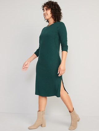 Maternity Long-Sleeve Jersey-Knit Nursing Dress | Old Navy (US)