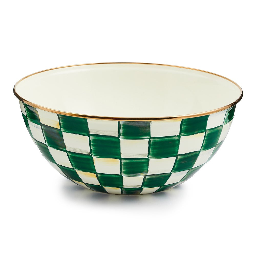 Emerald Check Large Everyday Bowl | MacKenzie-Childs