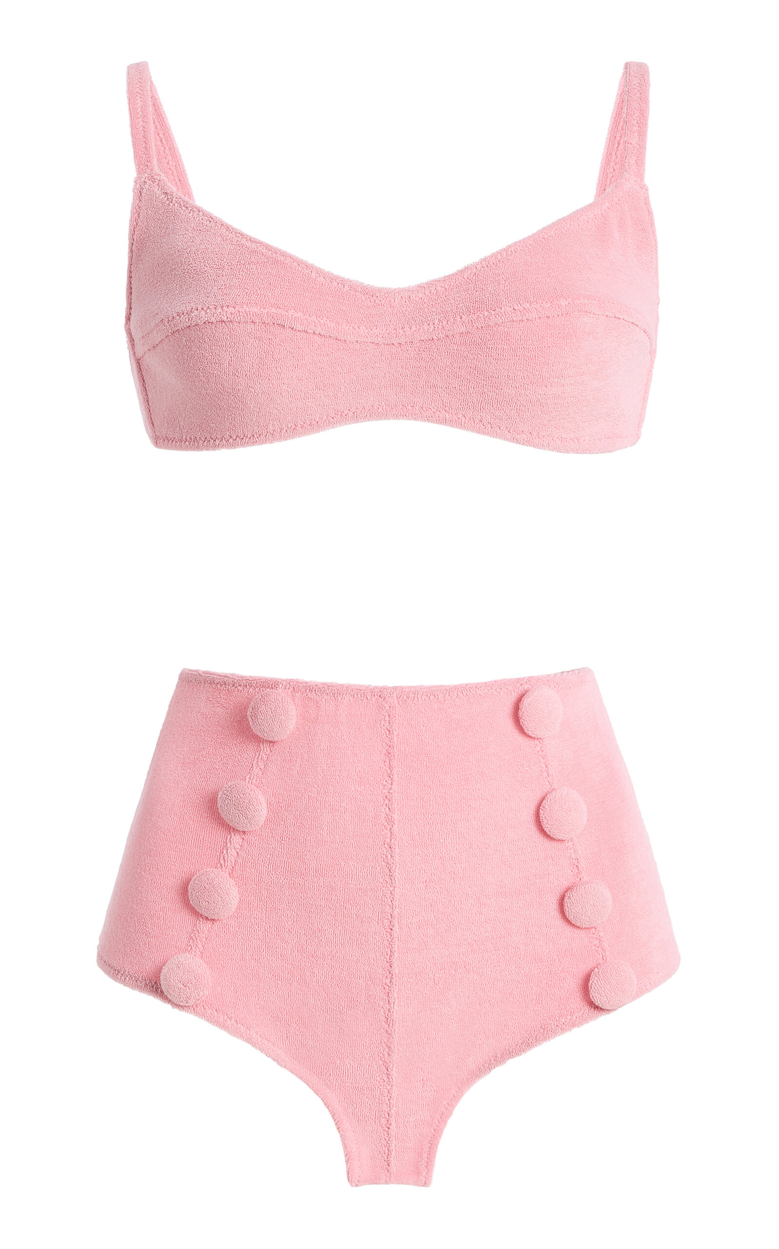Balconette High-Waisted Terry Cloth Bikini | Moda Operandi (Global)