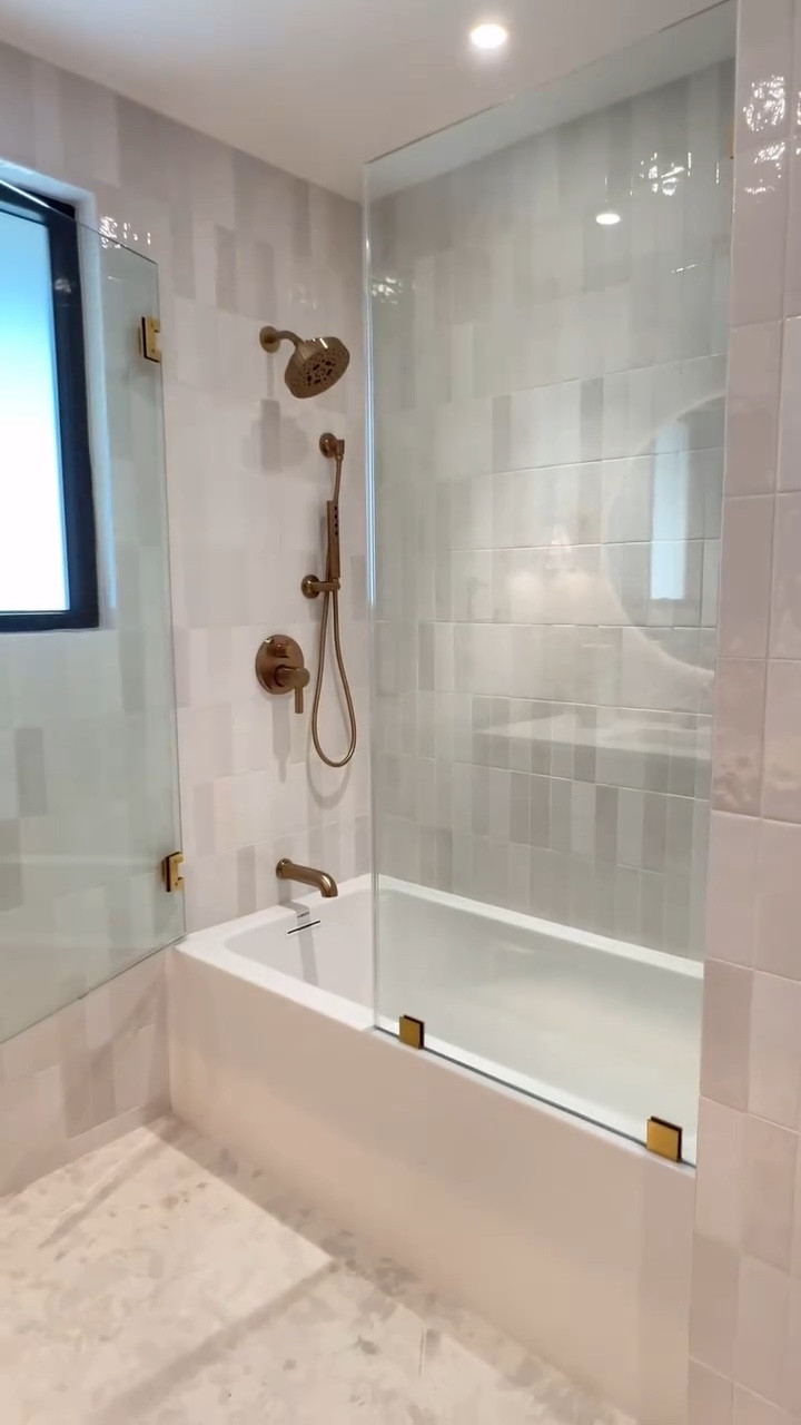 Beautiful bathroom transformation with Bedrosians Cloe tile and Brizo fixtures

#LTKHome