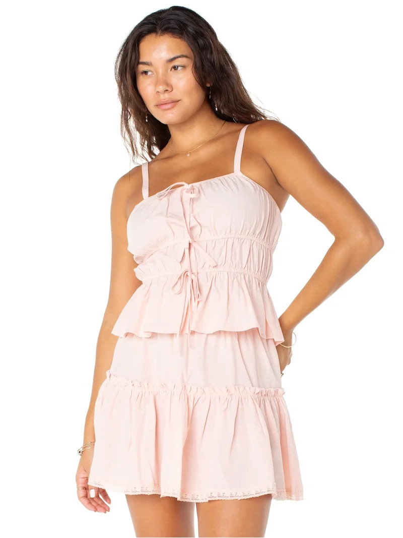 Celebrity Pink Women's Spaghetti Strap Tie Front Cami Top, Sizes XS-XXXL | Walmart (US)