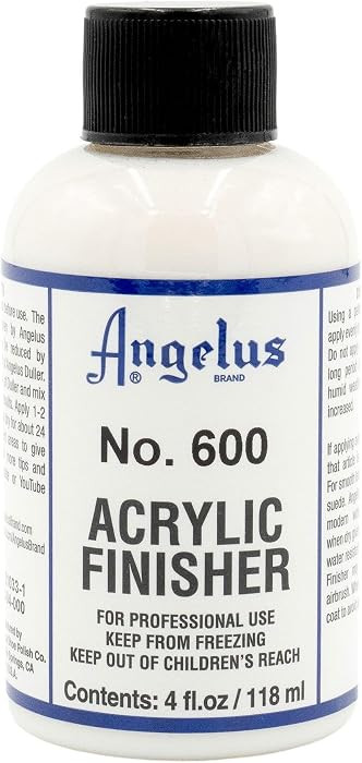 Angelus No. 600 Acrylic Leather Finisher \u2013 Flexible Clear Coat for Leather Shoes, Bags, Jack... | Amazon (US)