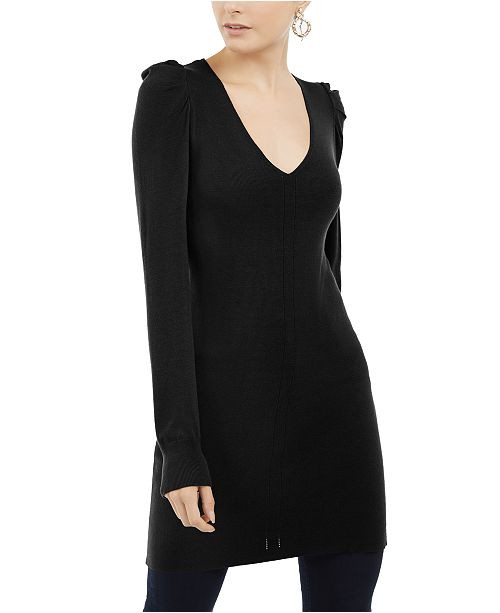 INC Petite V-Neck Tunic Sweater, Created For Macy's | Macys (US)