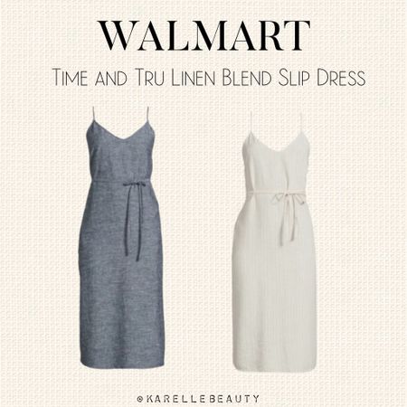 Walmart Time and Tru Linen Blend Slip Dress. 

#LTKSeasonal #LTKFindsUnder50 #LTKPlusSize