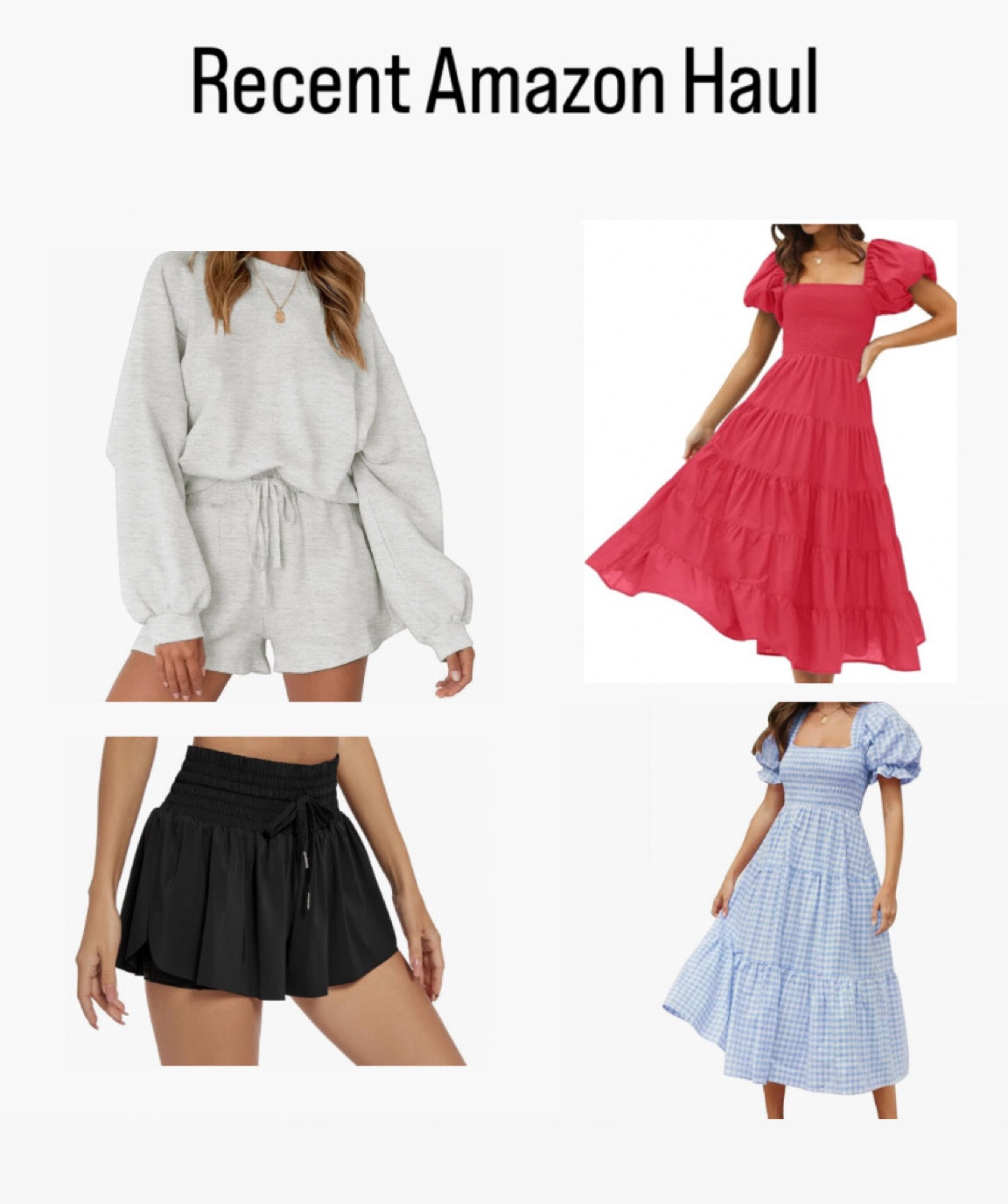 Amazon haul amazon fashion lounge sets running shorts dresses midi dresses teacher fashion lounge wear maxi dresses puffy sleeves back to school 

#LTKActive #LTKWorkwear #LTKBacktoSchool