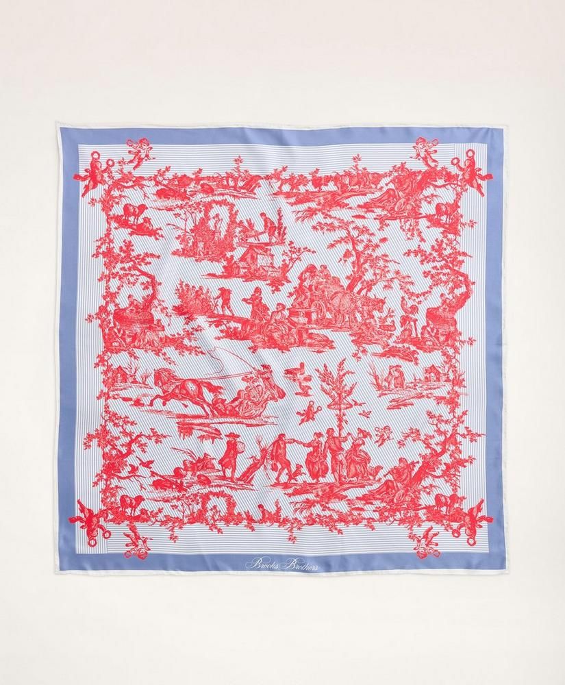 Silk Twill Square Toile Print Scarf | Brooks Brothers